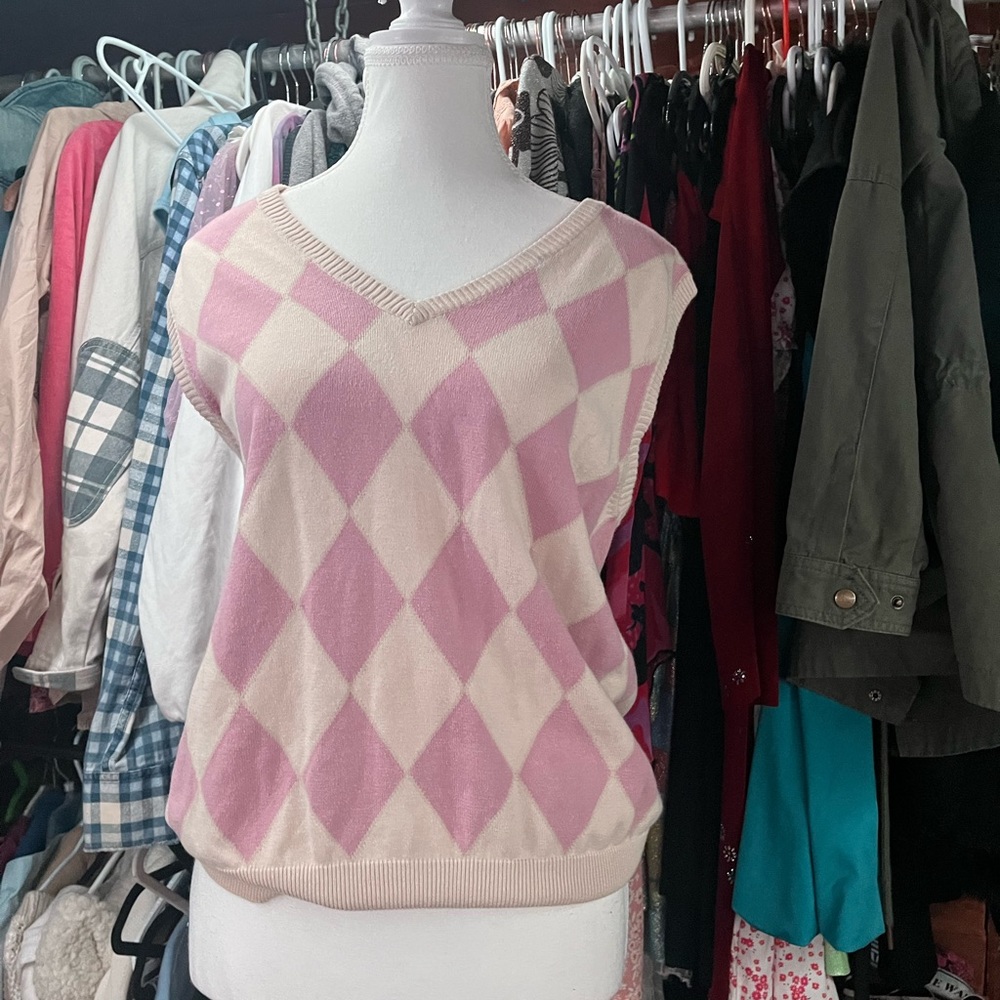light pink sweater vest